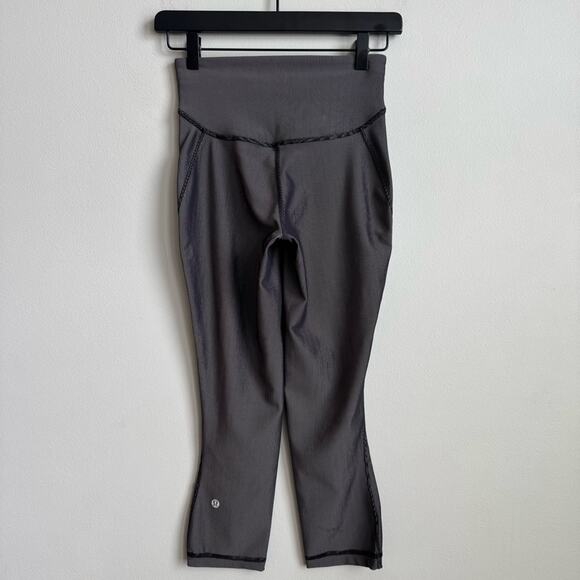 LuLulemon Athletica Base Pace High-Rise Tight 25" Two-Tone Ribbed Leggings 4 - Picture 12 of 13